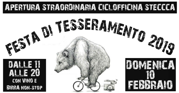 Festa del Tesseramento 2019 – 10 Febbraio